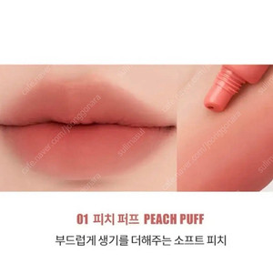 롬앤 컬러 립매트 01 피치퍼프 + 더샘 컨실러 펜슬 1.0 클리어베이지