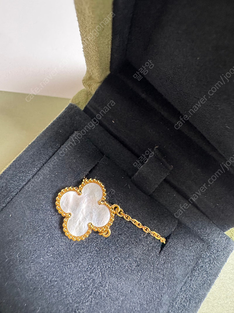 정품) 반클리프 마더오브펄 빈티지 목걸이--3