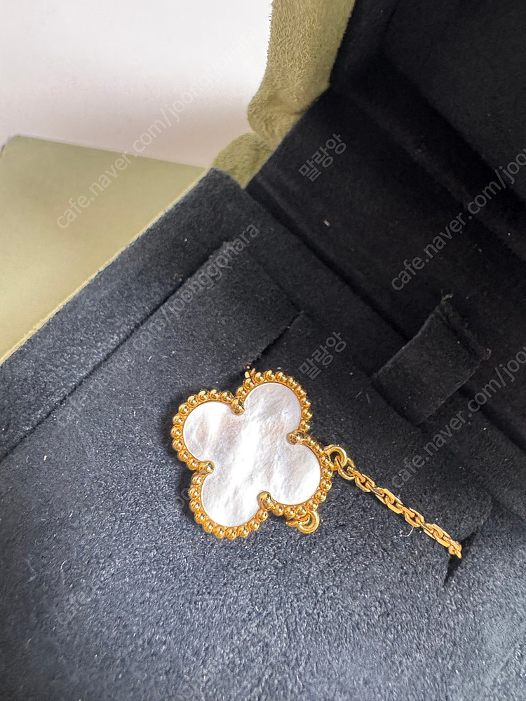 정품) 반클리프 마더오브펄 빈티지 목걸이--4