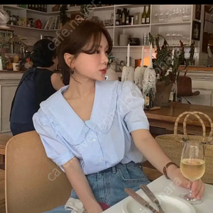 위드아웃썸머 파파야 블라우스 반팔프릴블라우스