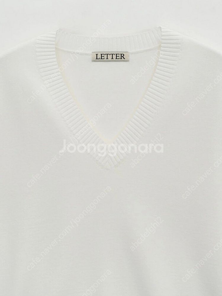 Letter 레터 프롬 베스트 니트 화이트--6