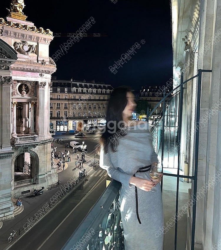 라플라 캐시미어 오페라원피스+벨트포함(그레이,새상품)--0