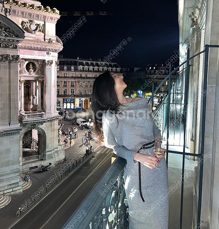 라플라 캐시미어 오페라원피스+벨트포함(그레이,새상품)--4