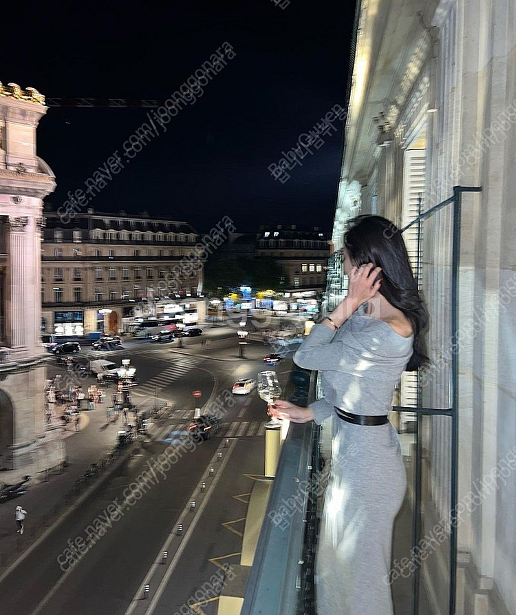 라플라 캐시미어 오페라원피스+벨트포함(그레이,새상품)--5