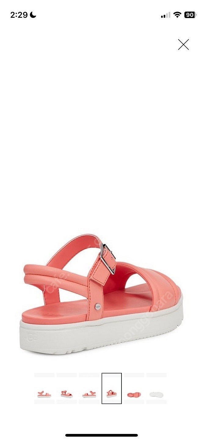새상품) 어그 샌들 240 7 핑크 국문 정품 ugg--4