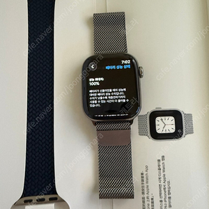 애플워치10 네추럴 티타늄 42mm 밀레+브솔