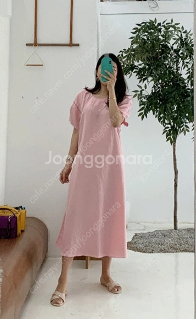 르꼬르망 린넨스티치퍼프원피스 프리--0