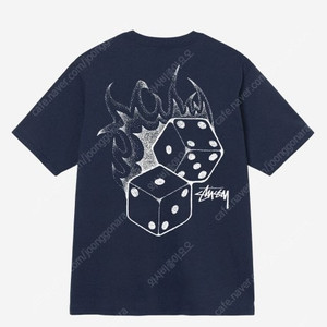 Stussy Fire Dice T-Shirt Navy 스투시 파이어 다이스 티셔츠 네이비 미디움