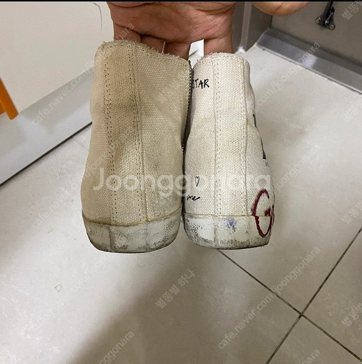 골든구스 프랜시 하이탑 스니커즈 한정판-260mm--5