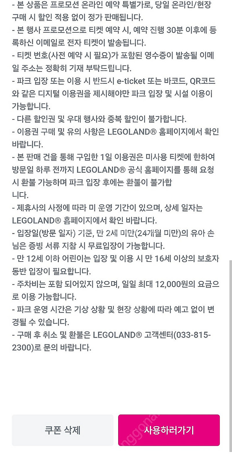 레고랜드1+1이용권--1