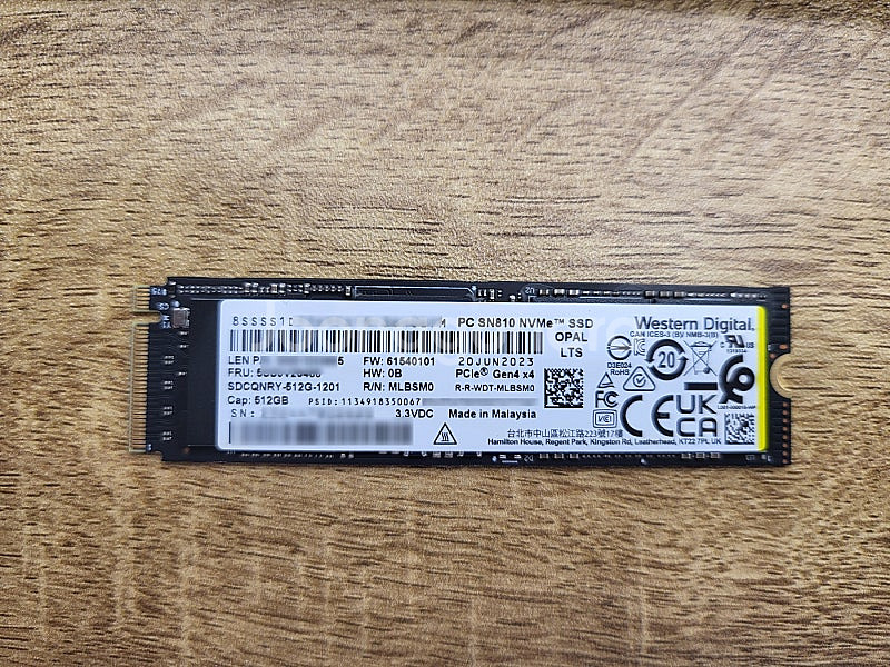 웨스턴디지털 웬디 WD SN810 M.2 2280 NV...--0
