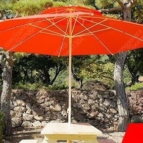 [미개봉-무료배송] 지름 220cm 특대형 2단 파라솔 캠핑 비치 그늘막 낚시 [그린,레드,블루,아이보리] 택포 37,000원