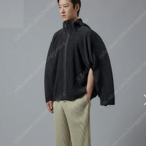 옴므플리세 후드 집업 5월 먼슬리 블랙 4사이즈