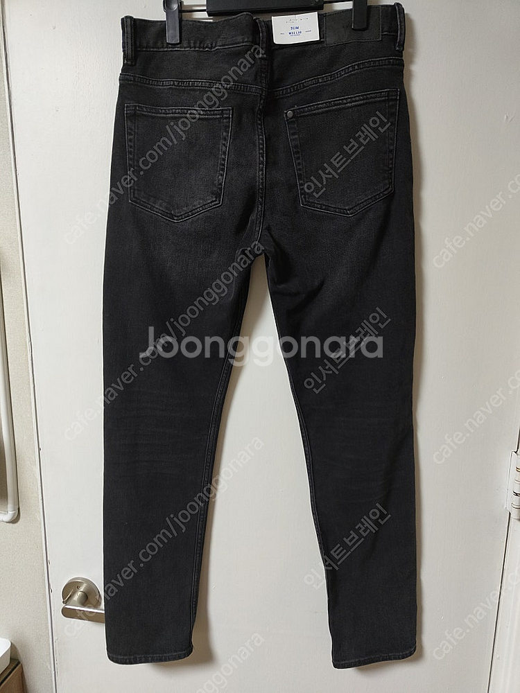 h&m / 슬림핏 다크그레이진 / 32--1