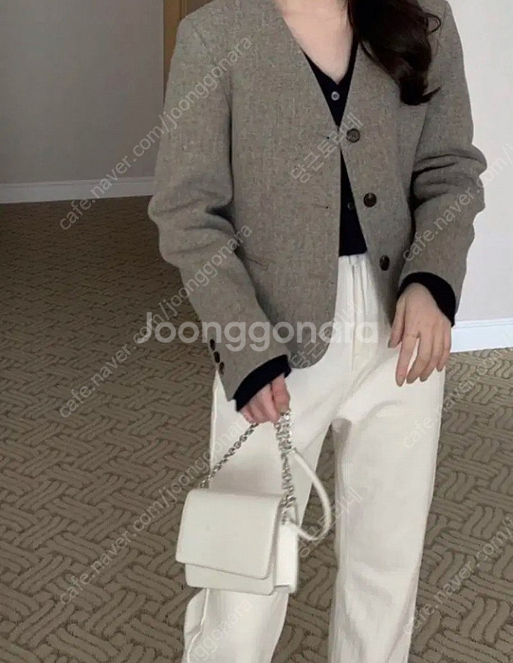리에뜨 네트 울자켓 + 스커트 s 셋업--1