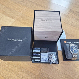 해밀턴 재즈마스터 오픈하트 청판 42mm 풀박 영수증까지