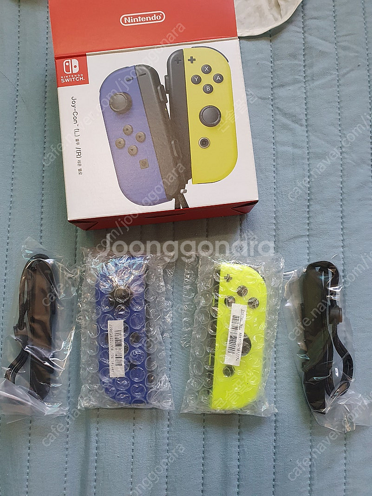 닌텐도 스위치 조이콘 블루 네온 옐로 팝니다--1
