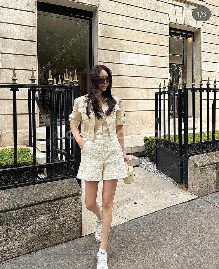 더로랑 스티치 크롭자켓 바닐라코팅--2