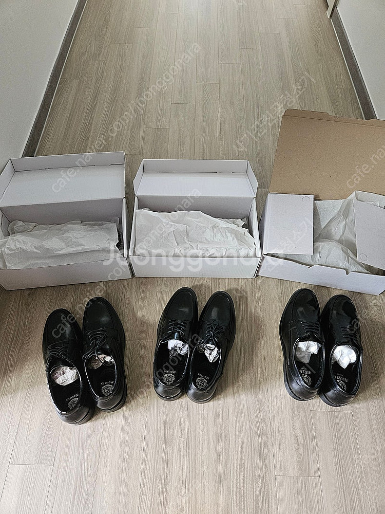 남자(남성) 구두(단화) 250 새상품 3켤레--0