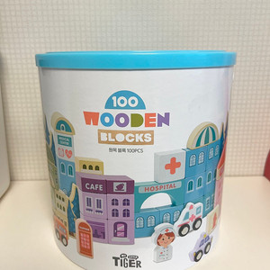 마이리틀 타이거 100 우든 블록 원목 교구