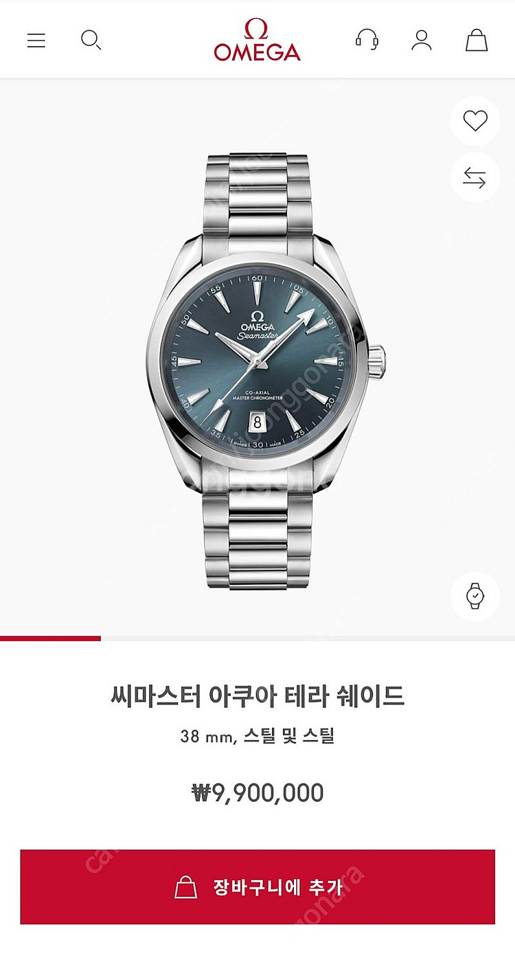 오메가 아쿠아테라38 쉐이드 팝니다. (25년4월구매)--5