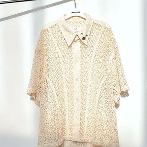 알렌느 cream flower crocher 3d halfsleeve 2사이즈