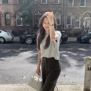 (새상품)가내스라 어텀 스카치 슬랙스 다크브라운 숏xs
