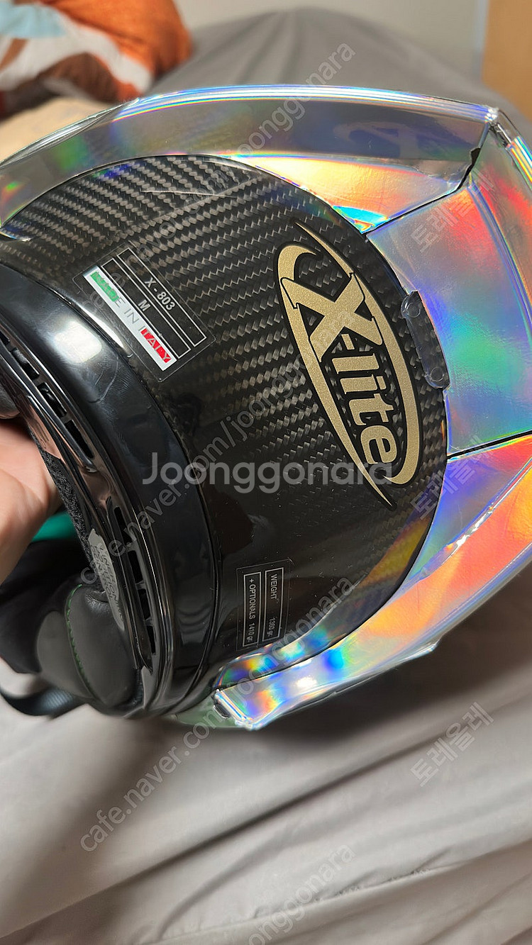 엑스라이트 풀카본 헬멧 XLite-803rs 골드 에디...--4