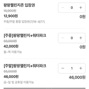 8/16 여수 라테라스 워터파크 이용권 4매