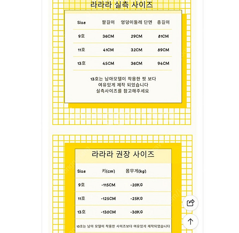 LALALA 키즈 래쉬가드 13호 팝니다--5
