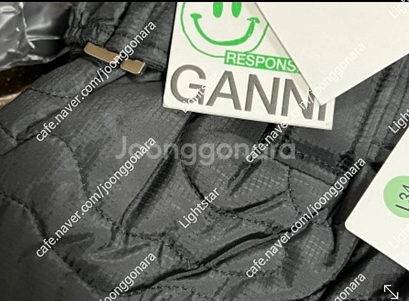 GANNI 가니 퀼팅 블랙 쇼츠 가니팬츠--4