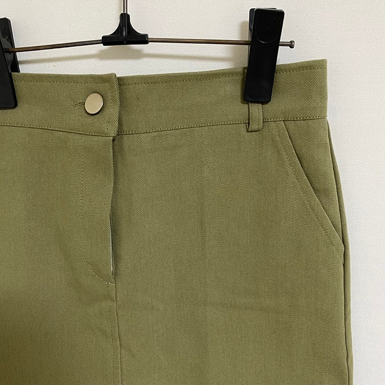 S 카키 코튼면미니스커트 치마--2