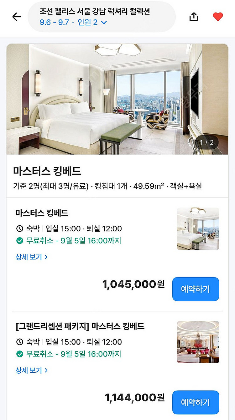 조선호텔 & 리조트 숙박권 (다크그린) (조선팰리스 그...--4