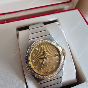 오메가 컨스텔레이션 쿼츠 27MM 옐로우 골드 다이아 여성 시계