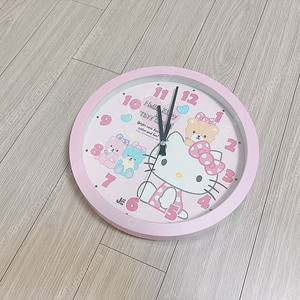 산리오 무소음 벽시계 캐릭터 모음전 원형 시계 인테리어 헬로키티