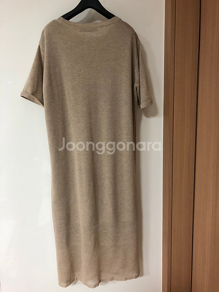 보브 20년 반팔 니트 시스루 자수 펄 메탈 원피스 결...--7