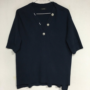 TIME 타임 버튼 반팔 니트 F / 랑방 마인 오브제 타임 럭키슈에뜨 산드로 마쥬 오르 시에 시스템