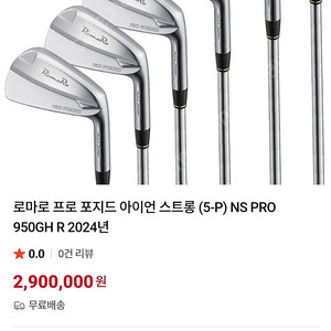 로마로 프로 포지드 아이언 스트롱 (5-P) 특주샤프트 스틸화이버 i70블랙 리저브