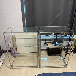제작 유리 모듈 선반 2개