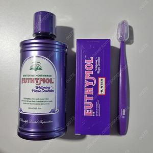 유시몰 화이트닝 퍼플코렉터 미백 치약 + 칫솔 세트 / 가글 500ml 새제품