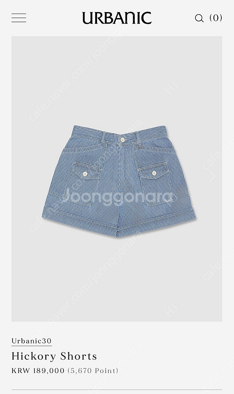 얼바닉 히코리 쇼츠 S 새상품--0