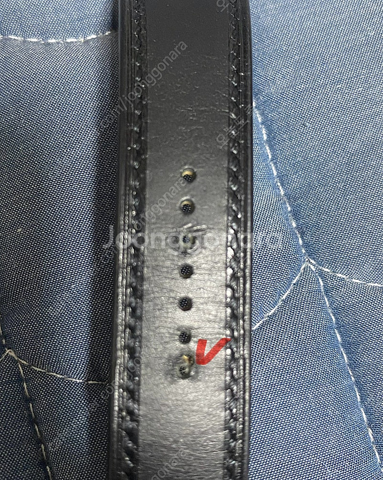 임가스트랩 부테로 올스티치 가죽 시계줄 블랙 20mm--3