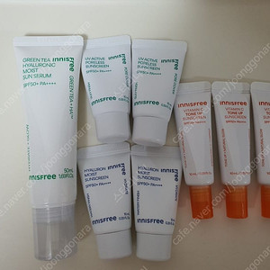 (택포)이니스프리 그린티 히알루론산 수분 선세럼 50ml + 선크림 70ml
