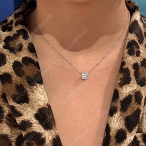 랩다이아 18k 화이트골드 목걸이 새상품