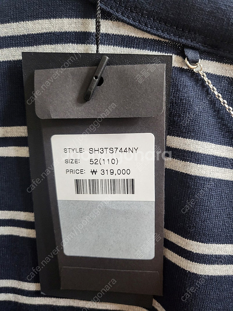 송지오 컬렉션 샤를로 마린 티셔츠 네이비 52사이즈 팝니다. 새상품--2