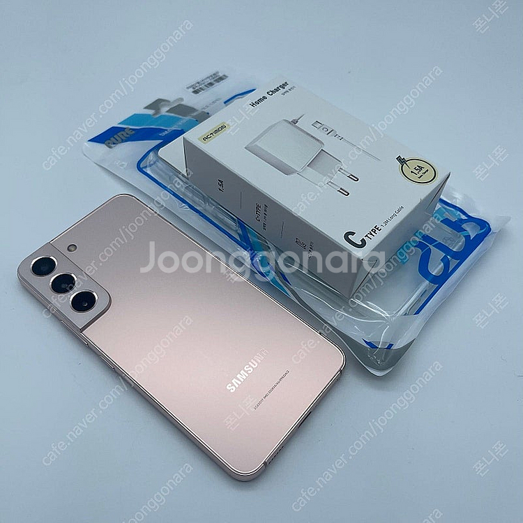 리퍼급] SSS 갤럭시s22 무잔상 256GB 핑크 공기계 상태좋은거 팝니다--0