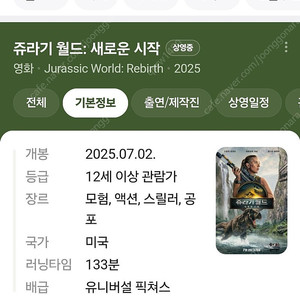 CGV 쥬라기 월드: 새로운 시작 예매권