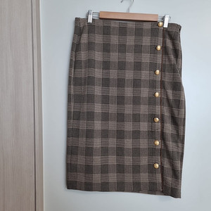 로렌랄프로렌 체크 골드버튼 스커트