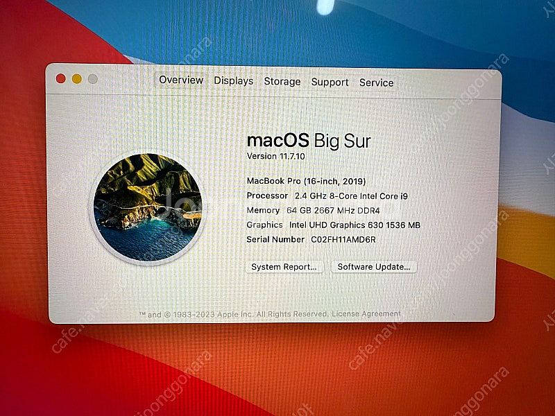 맥북 프로 16 2019 i9 64g 1tb [85만]--3