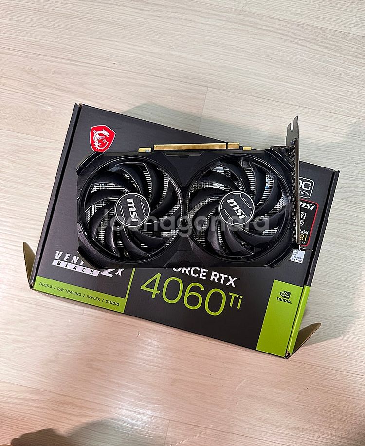 MSI RTX 4060 Ti 벤투스 2X 블랙 OC 8...--0